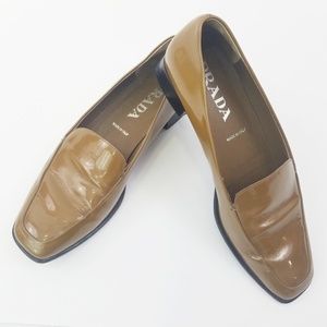 Patent leather Prada loafers